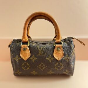 AUTH Louis Vuitton Mini Speedy Nano Barrel Duffle Bag in Lv Monogram Authentic